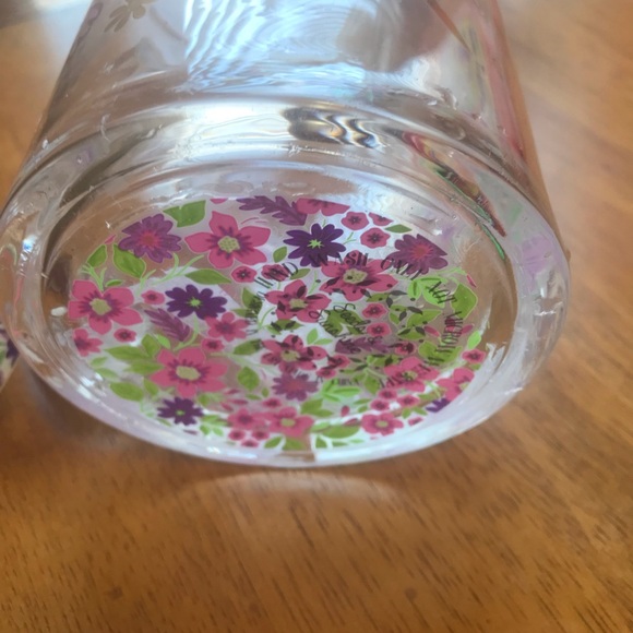 Floral Hummingbird Glass Mug - Picture 9 of 11
